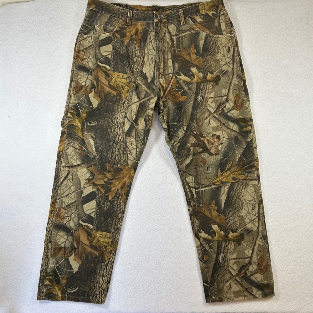 Vintage Wrangler Pro Gear Camo Pants Mens 40x30* Realtree‎ Hunting Outdoors Work
